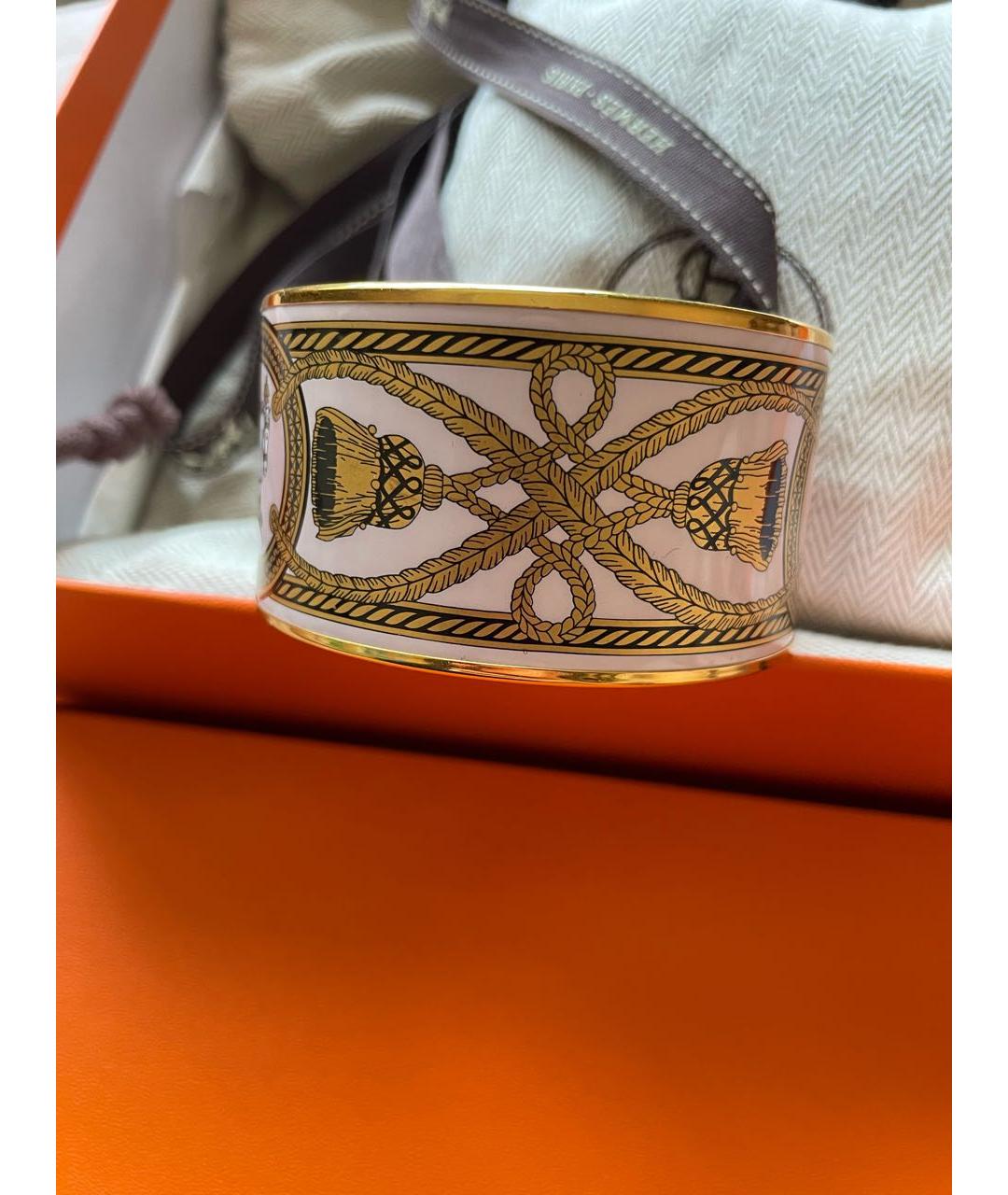 HERMES Розовый металлический браслет, фото 2