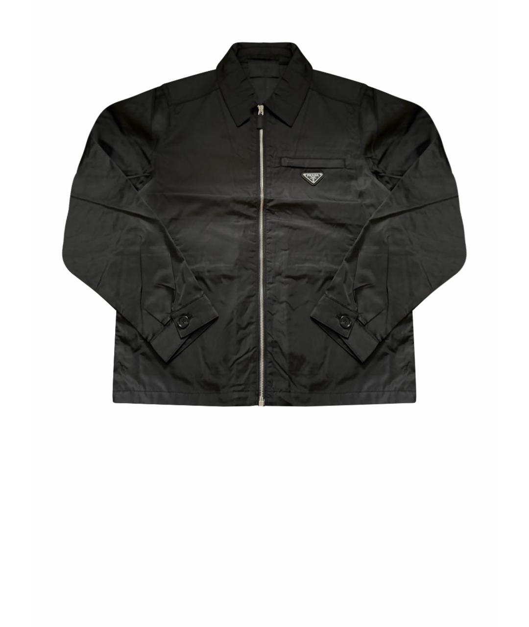 PRADA Черная полиэстеровая куртка, фото 1
