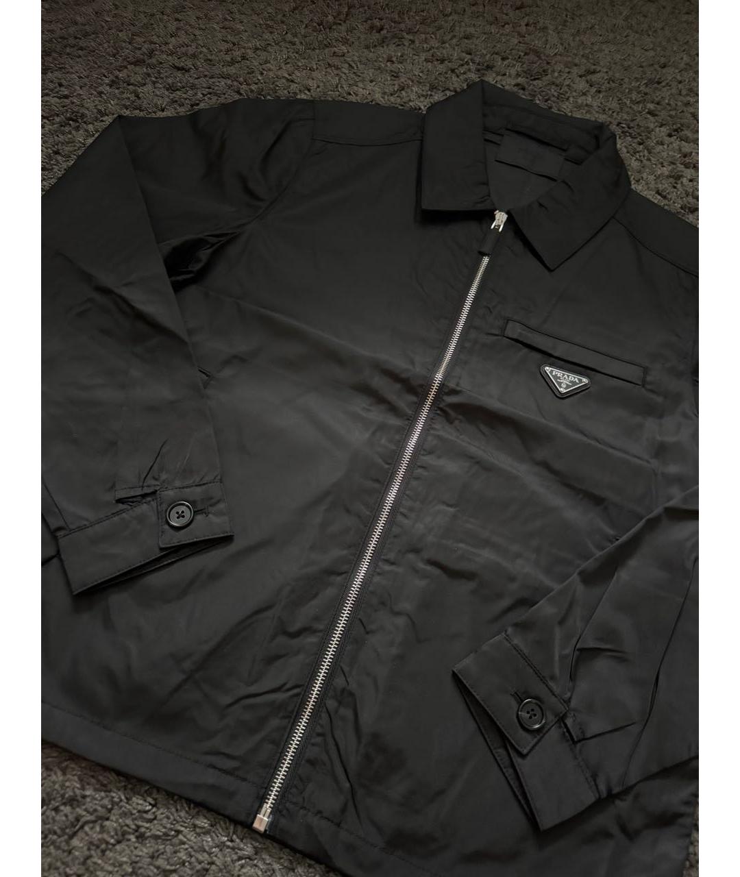 PRADA Черная полиэстеровая куртка, фото 2