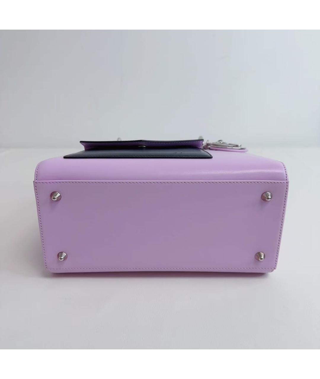 CHRISTIAN DIOR Фиолетовая кожаная сумка через плечо, фото 6
