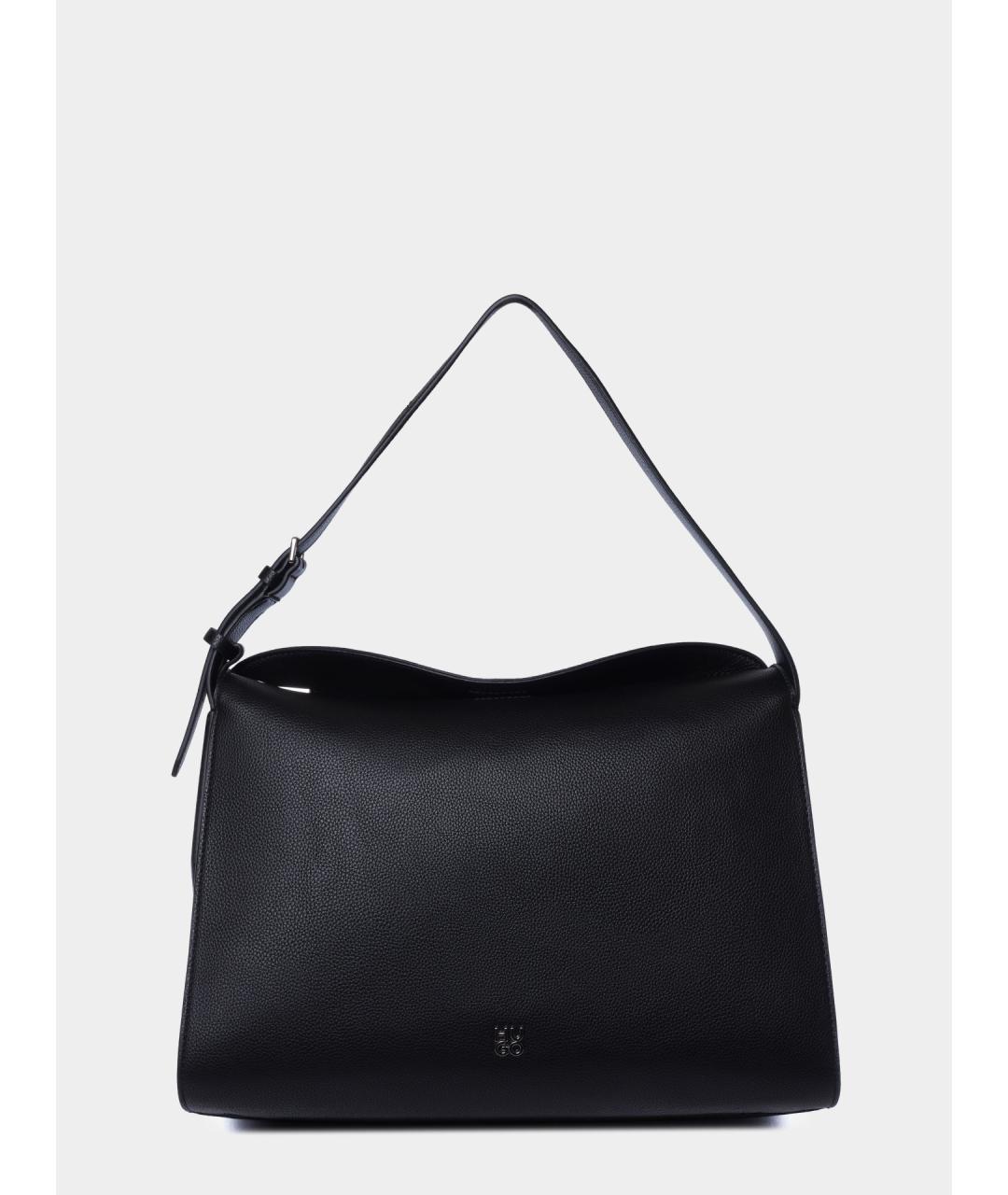 HUGO Черная сумка через плечо из искусственной кожи, фото 5