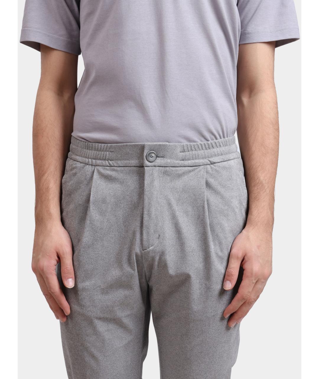 HERNO Серые повседневные брюки, фото 4