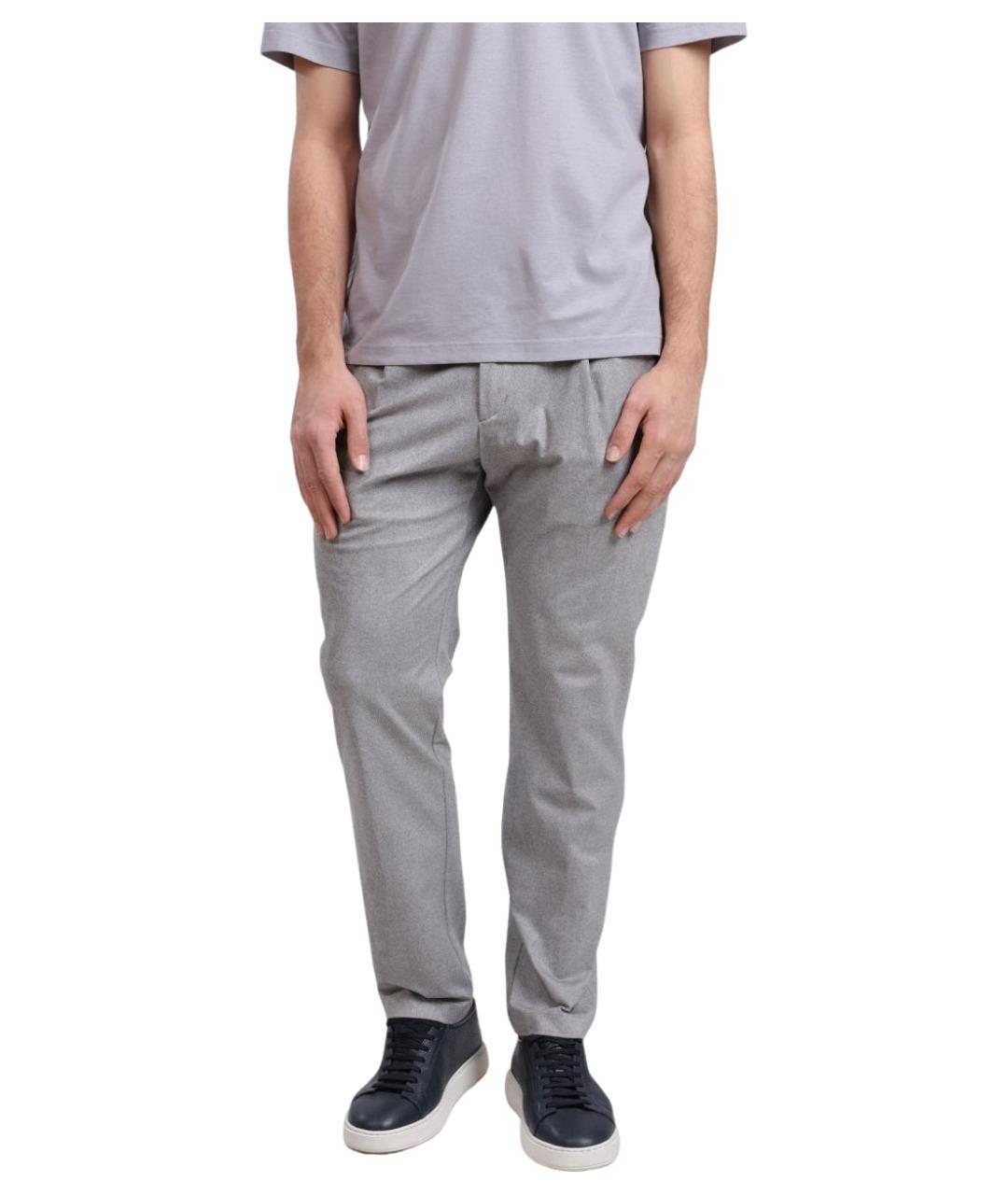 HERNO Серые повседневные брюки, фото 1