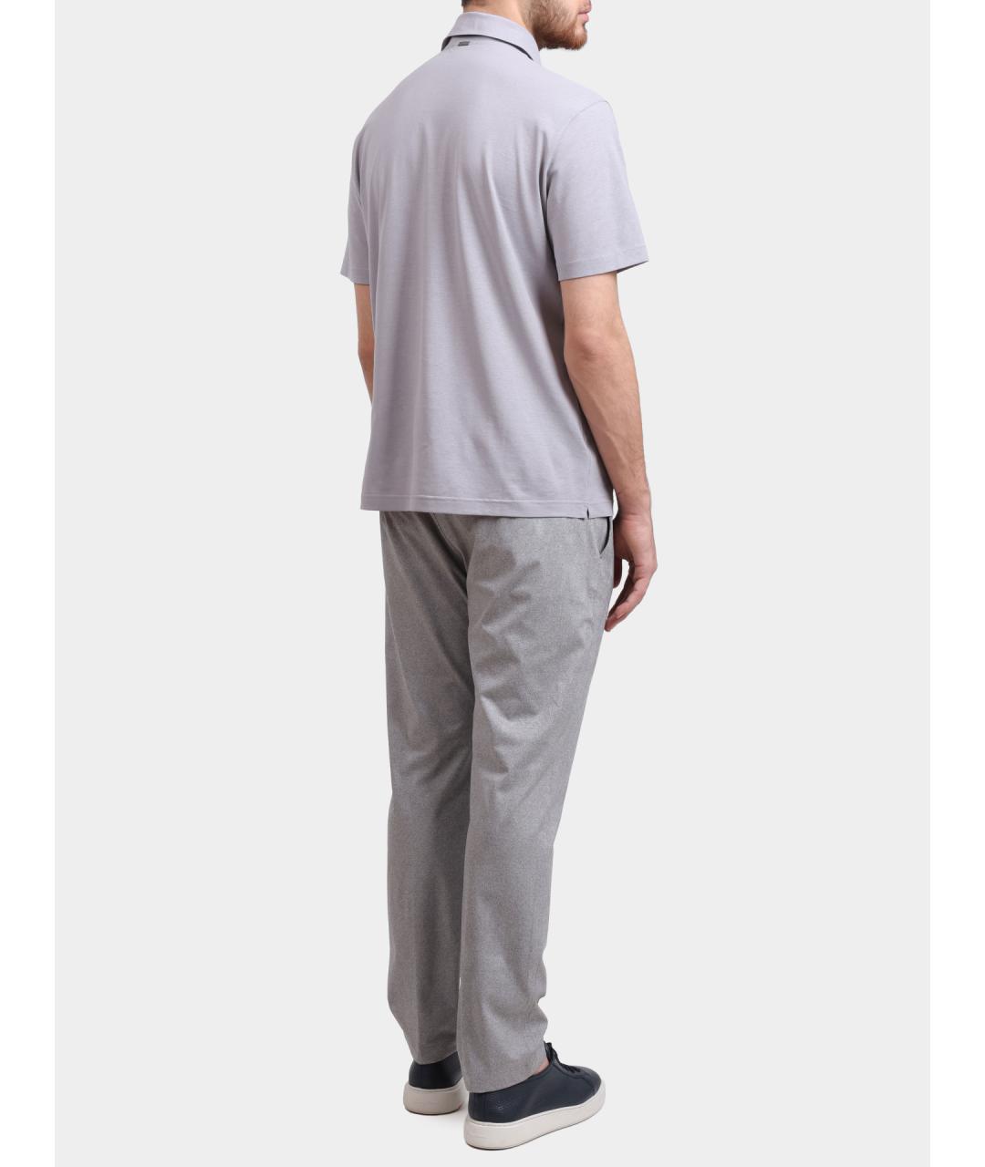 HERNO Серые повседневные брюки, фото 5