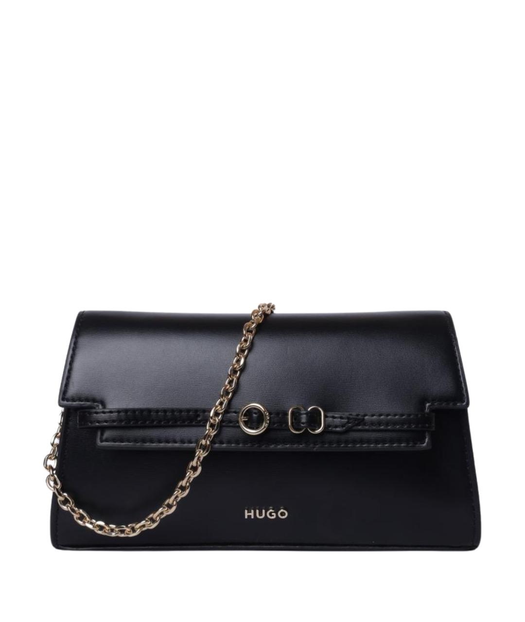 HUGO Черная сумка через плечо из искусственной кожи, фото 1