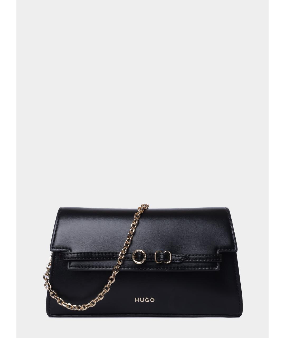 HUGO Черная сумка через плечо из искусственной кожи, фото 6