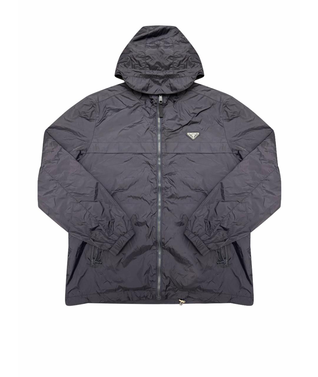 PRADA Синяя полиамидовая куртка, фото 1