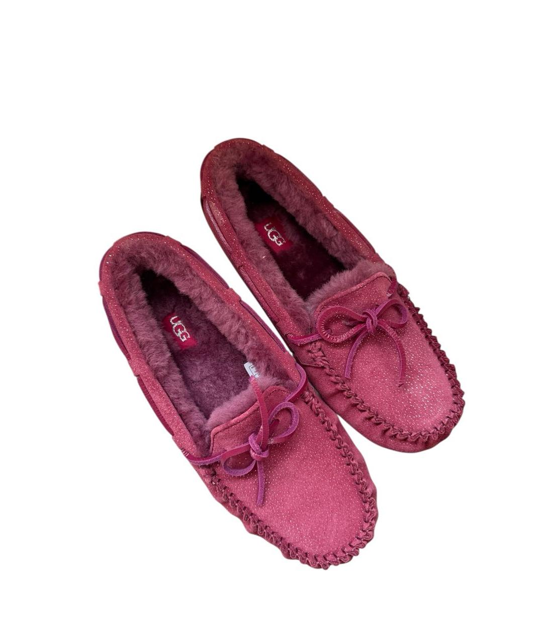 UGG AUSTRALIA Розовые замшевые мокасины, фото 3