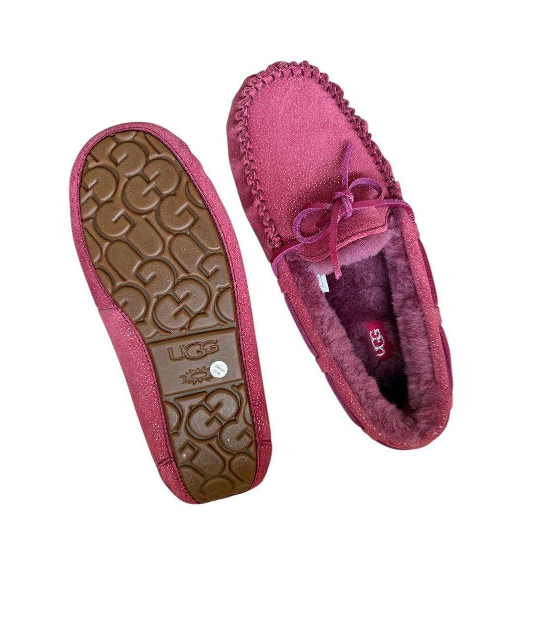 UGG AUSTRALIA Розовые замшевые мокасины, фото 4