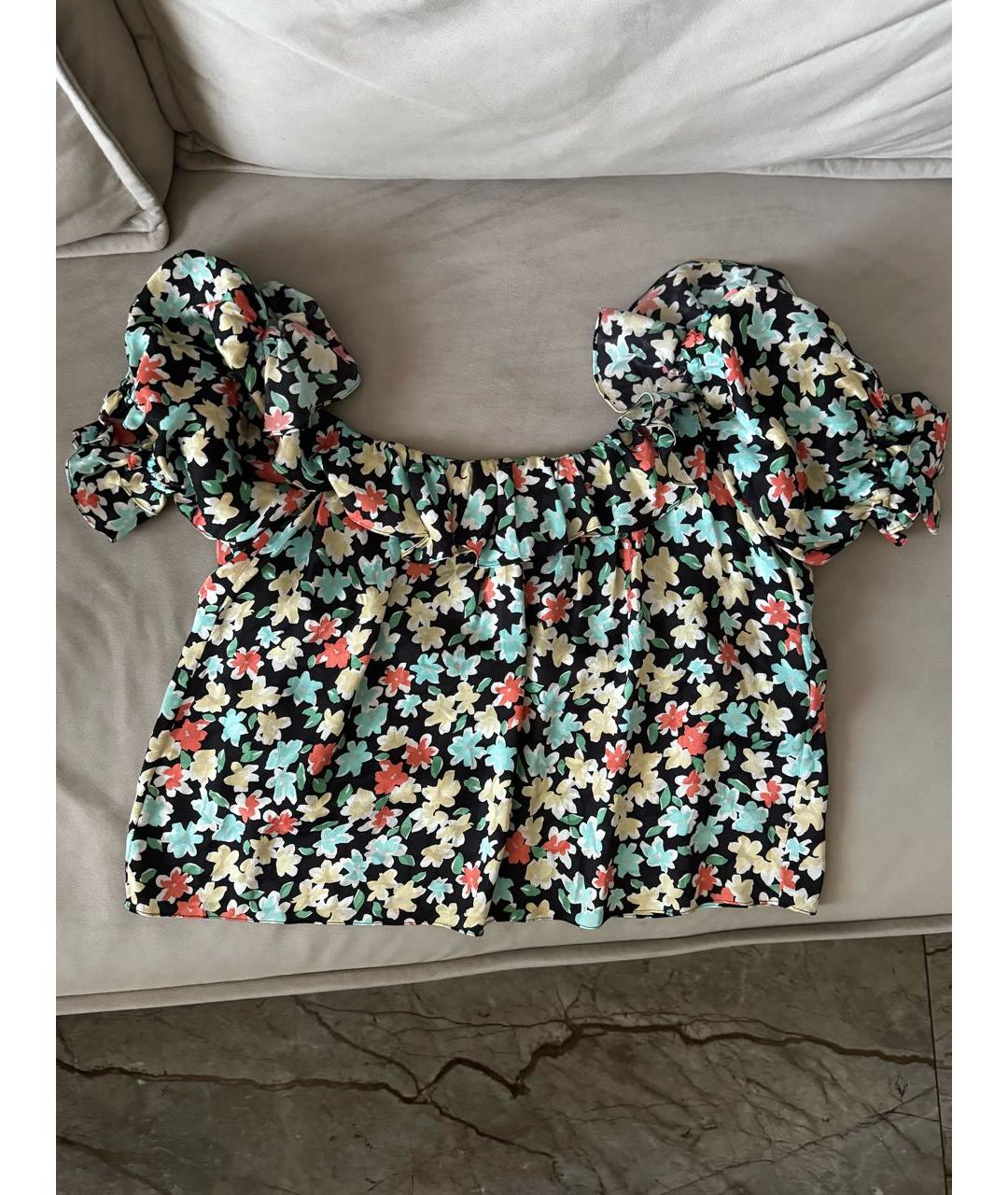 SAINT LAURENT Мульти шелковая блузы, фото 6