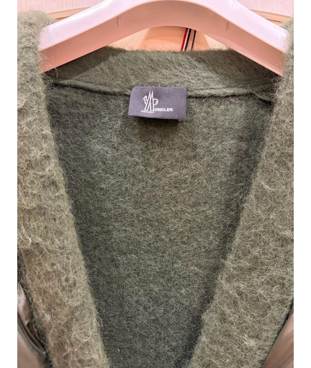 MONCLER GRENOBLE Хаки пальто, фото 4