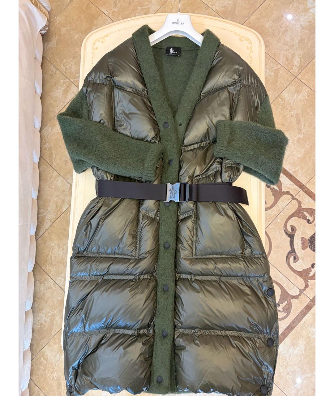 MONCLER GRENOBLE Хаки пальто, фото 7