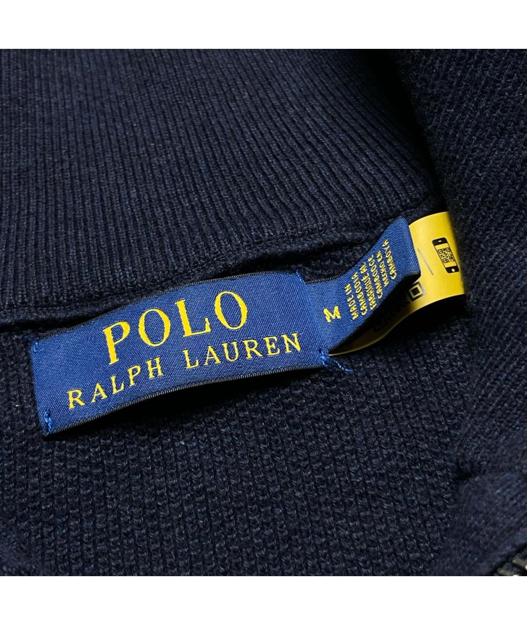 POLO RALPH LAUREN Темно-синий хлопковый джемпер / свитер, фото 6