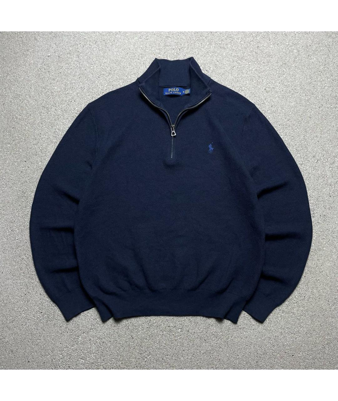 POLO RALPH LAUREN Темно-синий хлопковый джемпер / свитер, фото 8