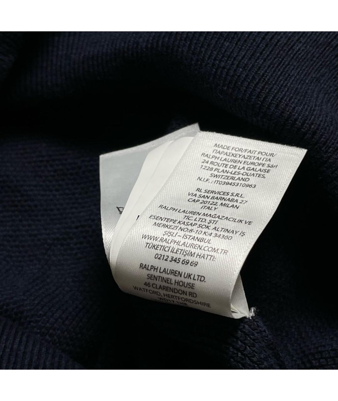 POLO RALPH LAUREN Темно-синий хлопковый джемпер / свитер, фото 7