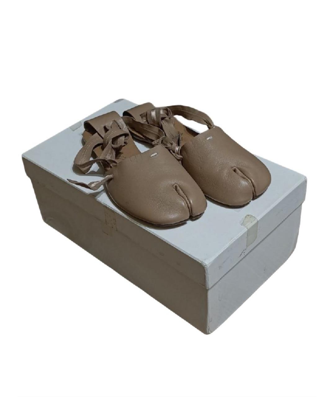 MAISON MARGIELA Коричневые кожаные балетки, фото 7