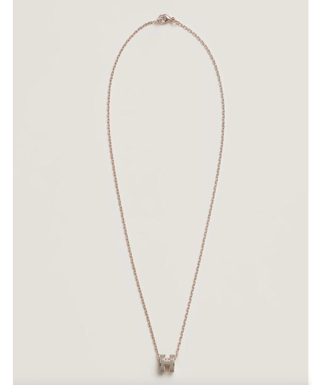 HERMES Серые латунные серьги, фото 2