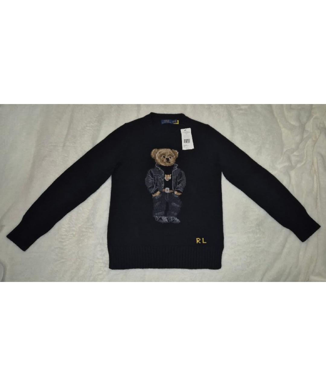 POLO RALPH LAUREN Черный шерстяной джемпер / свитер, фото 9