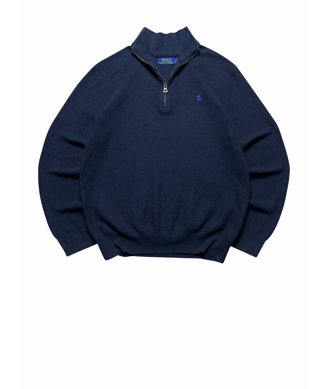 POLO RALPH LAUREN Темно-синий хлопковый джемпер / свитер, фото 1