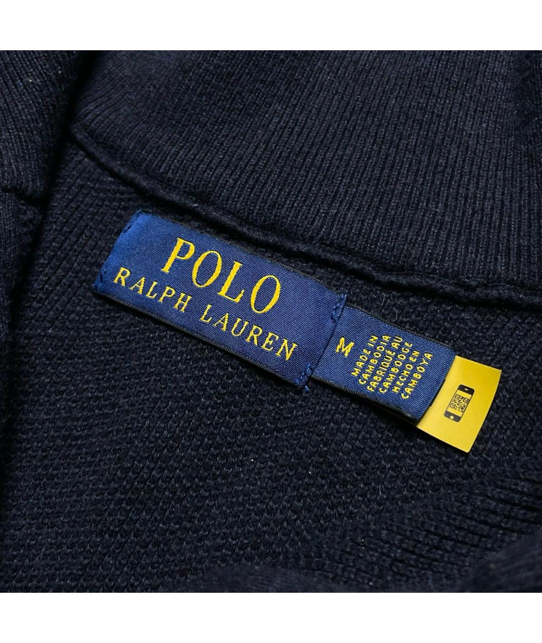 POLO RALPH LAUREN Темно-синий хлопковый джемпер / свитер, фото 6