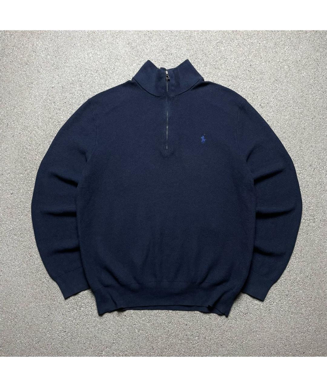 POLO RALPH LAUREN Темно-синий хлопковый джемпер / свитер, фото 2