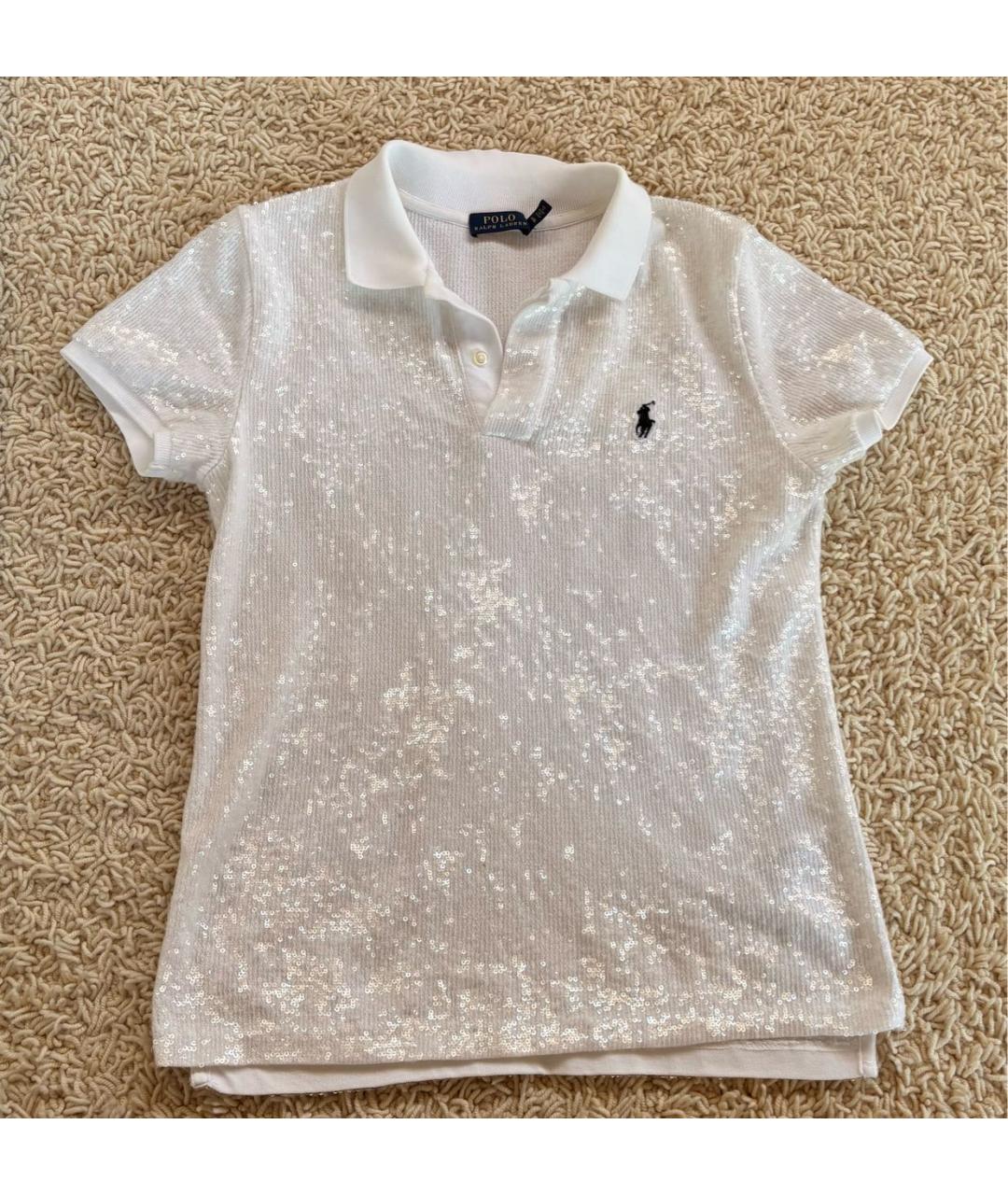 POLO RALPH LAUREN Белая хлопковая футболка, фото 8