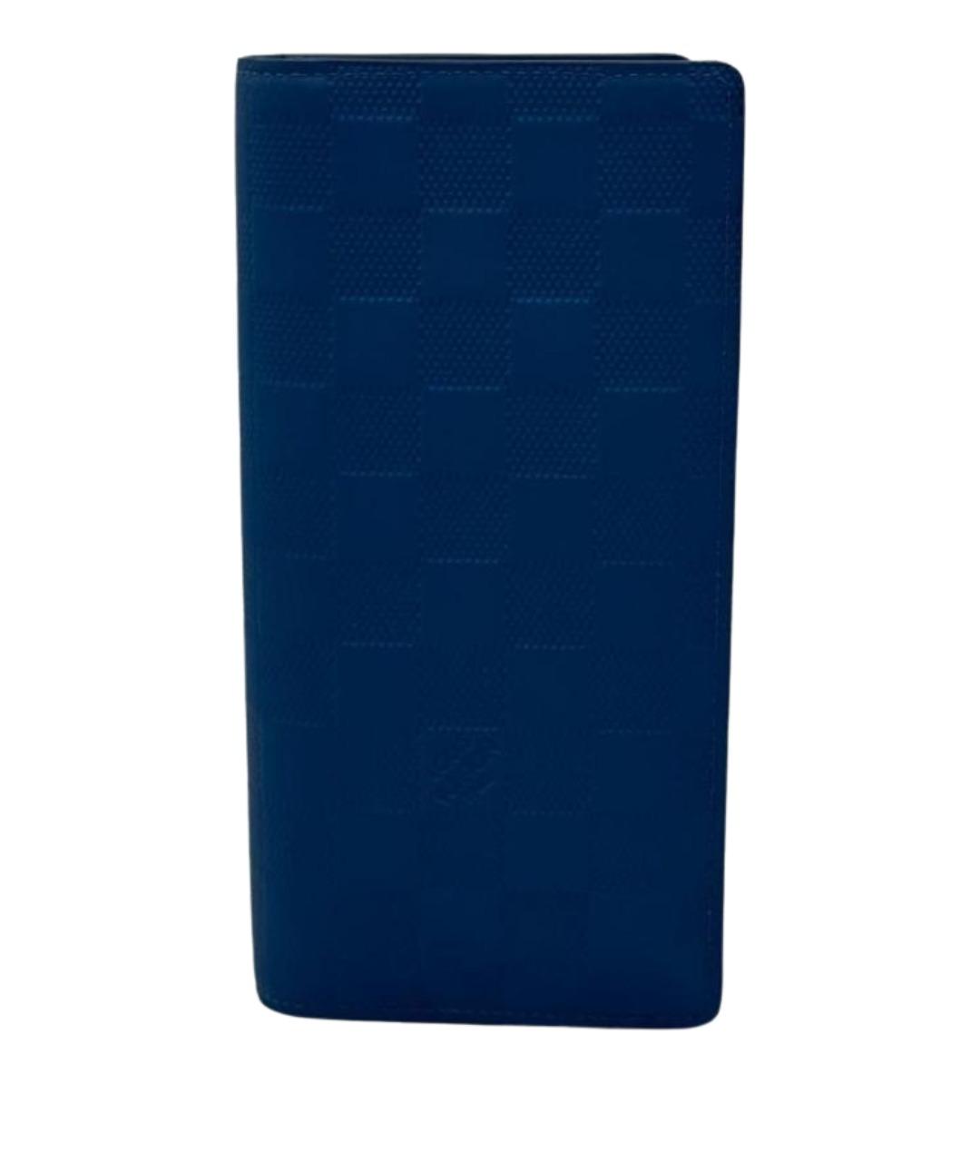 LOUIS VUITTON Синий кожаный кошелек, фото 1