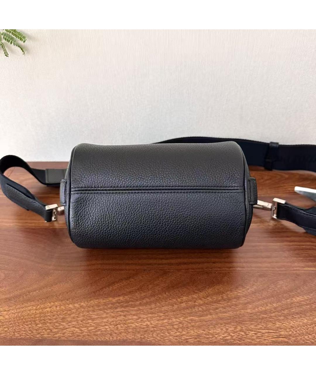 CHRISTIAN DIOR Черная кожаная сумка через плечо, фото 4