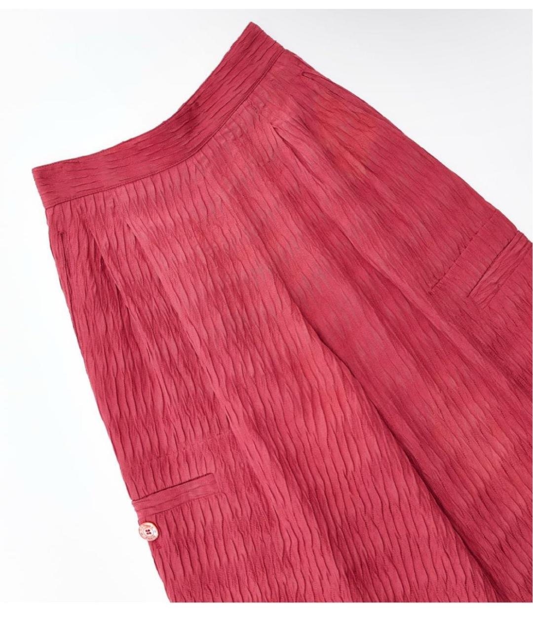 HERMES Розовые шелковые брюки широкие, фото 3