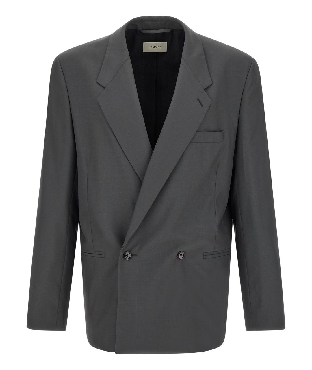 LEMAIRE Серый шерстяной пиджак, фото 1