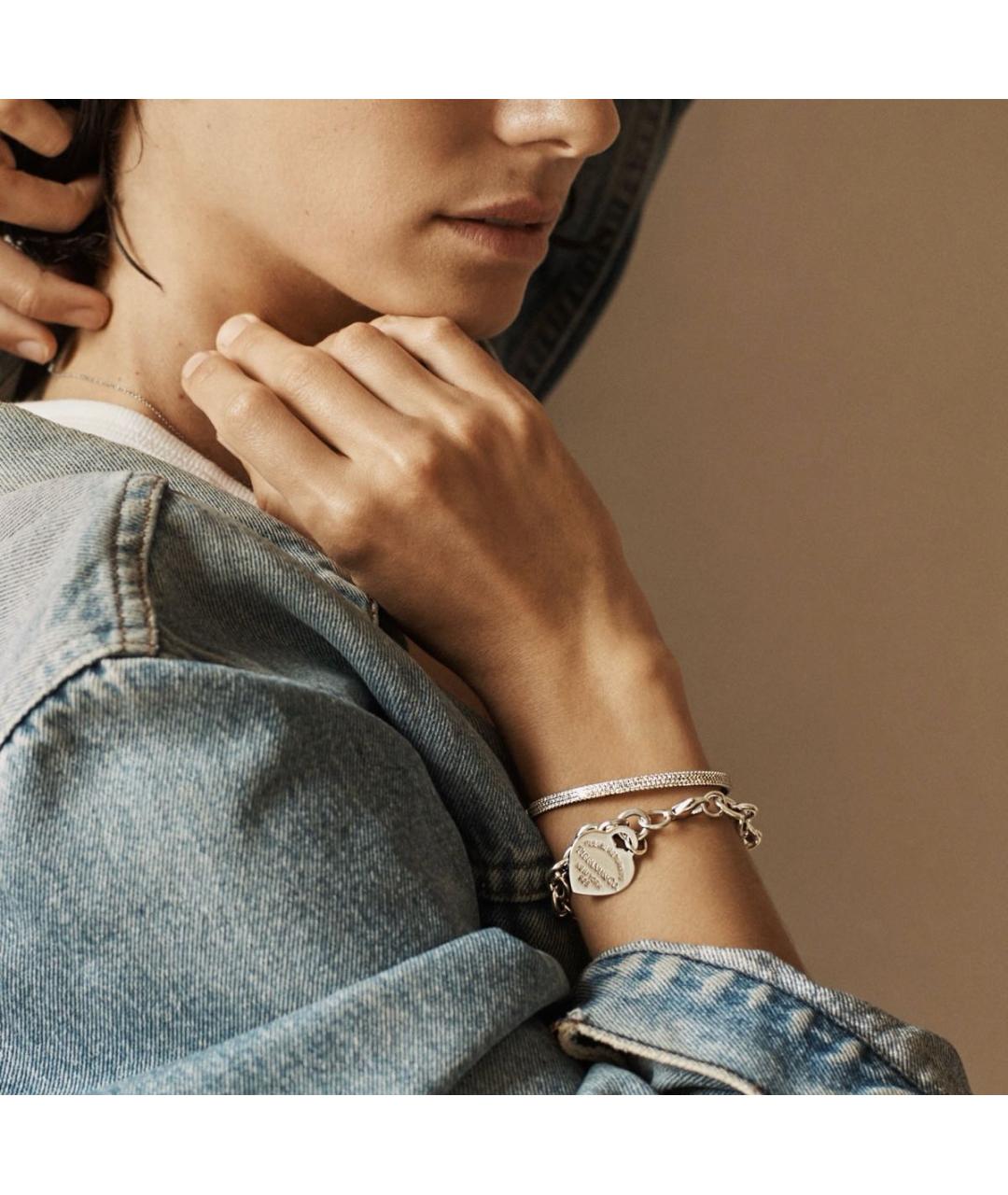 TIFFANY&CO Бирюзовый серебряный браслет, фото 7