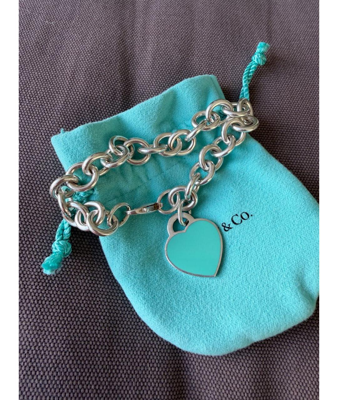TIFFANY&CO Бирюзовый серебряный браслет, фото 2