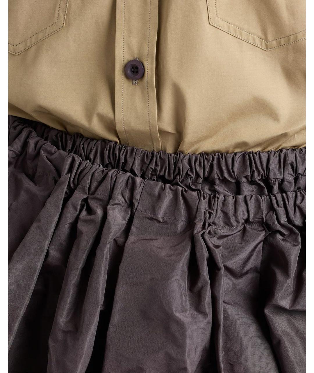 PRADA Коричневая юбка миди, фото 4