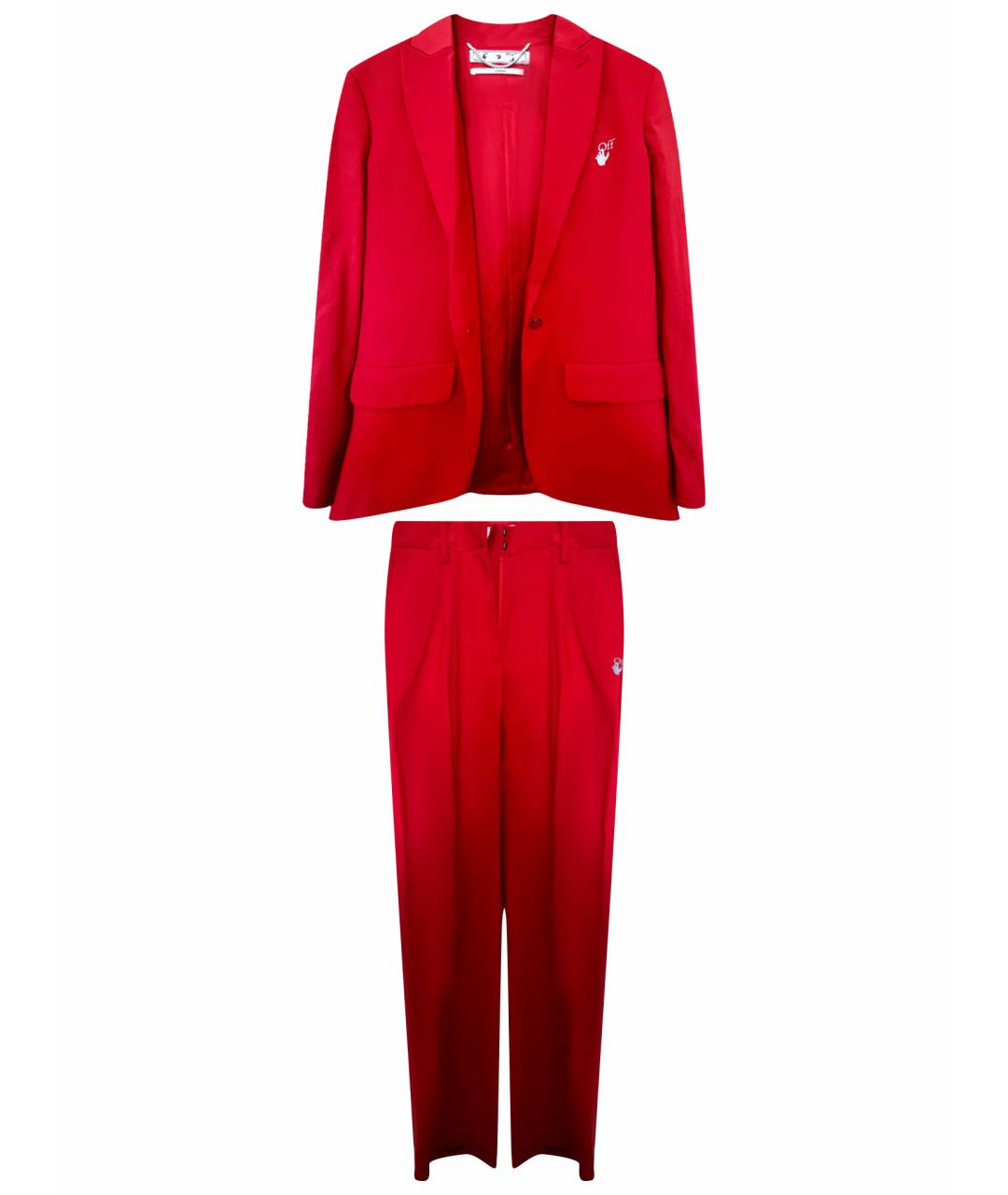 OFF-WHITE Красный хлопковый костюм с брюками, фото 1