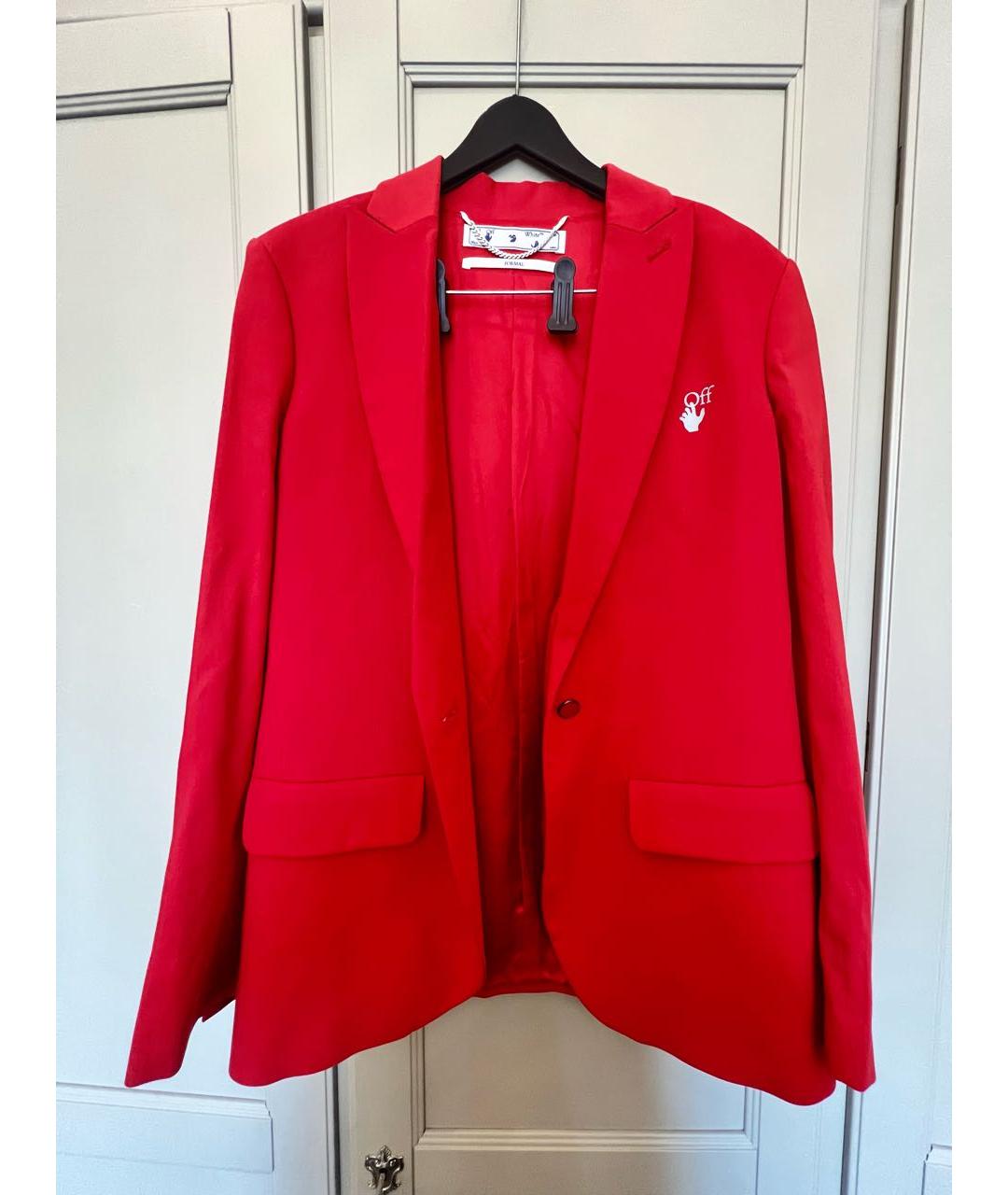 OFF-WHITE Красный хлопковый костюм с брюками, фото 8