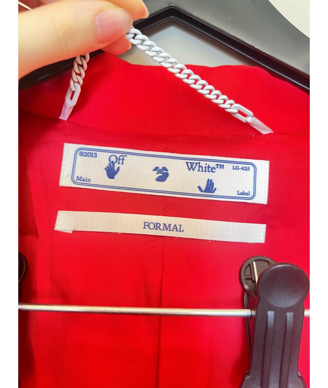 OFF-WHITE Красный хлопковый костюм с брюками, фото 3
