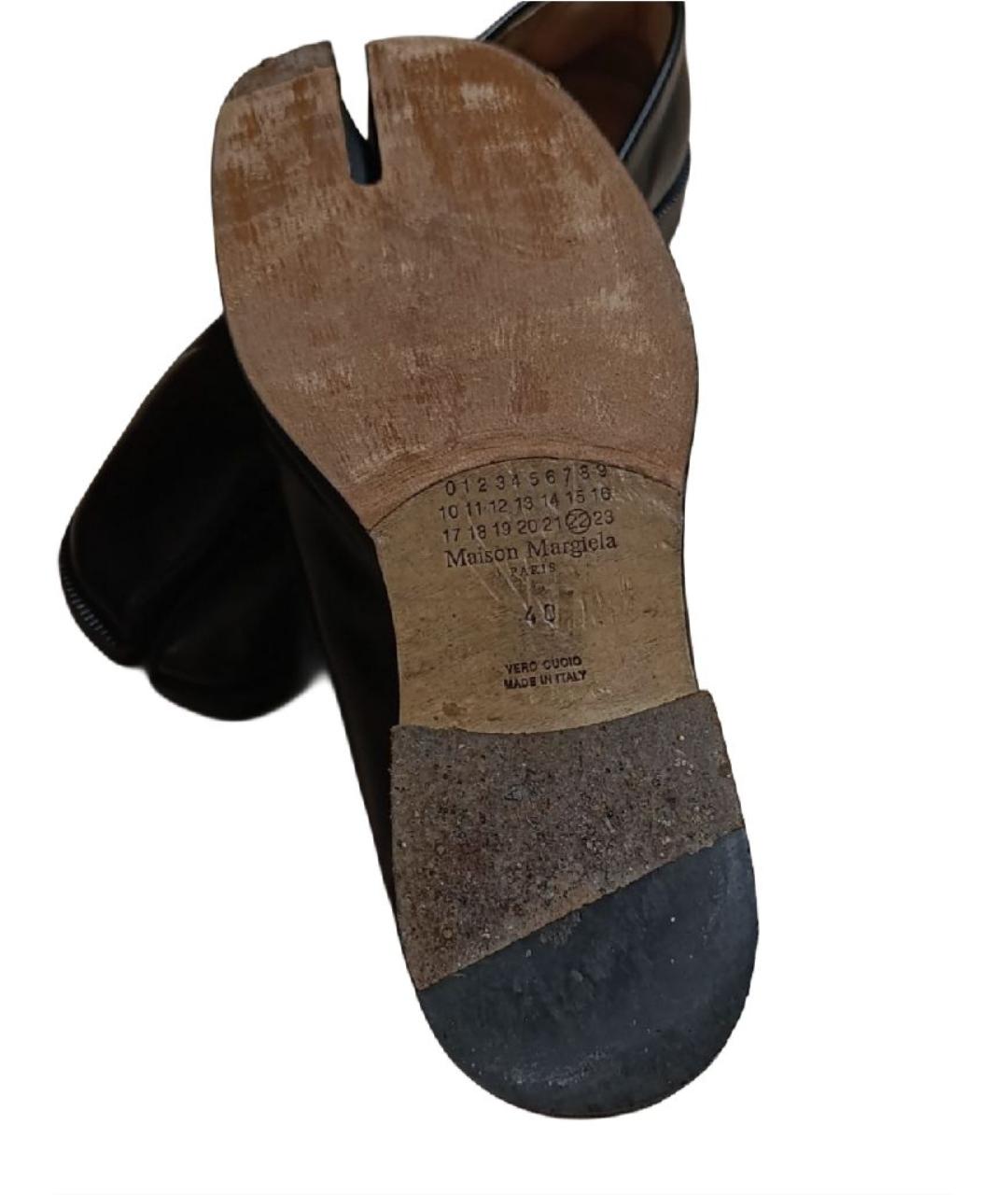 MAISON MARGIELA Черные лоферы из лакированной кожи, фото 6