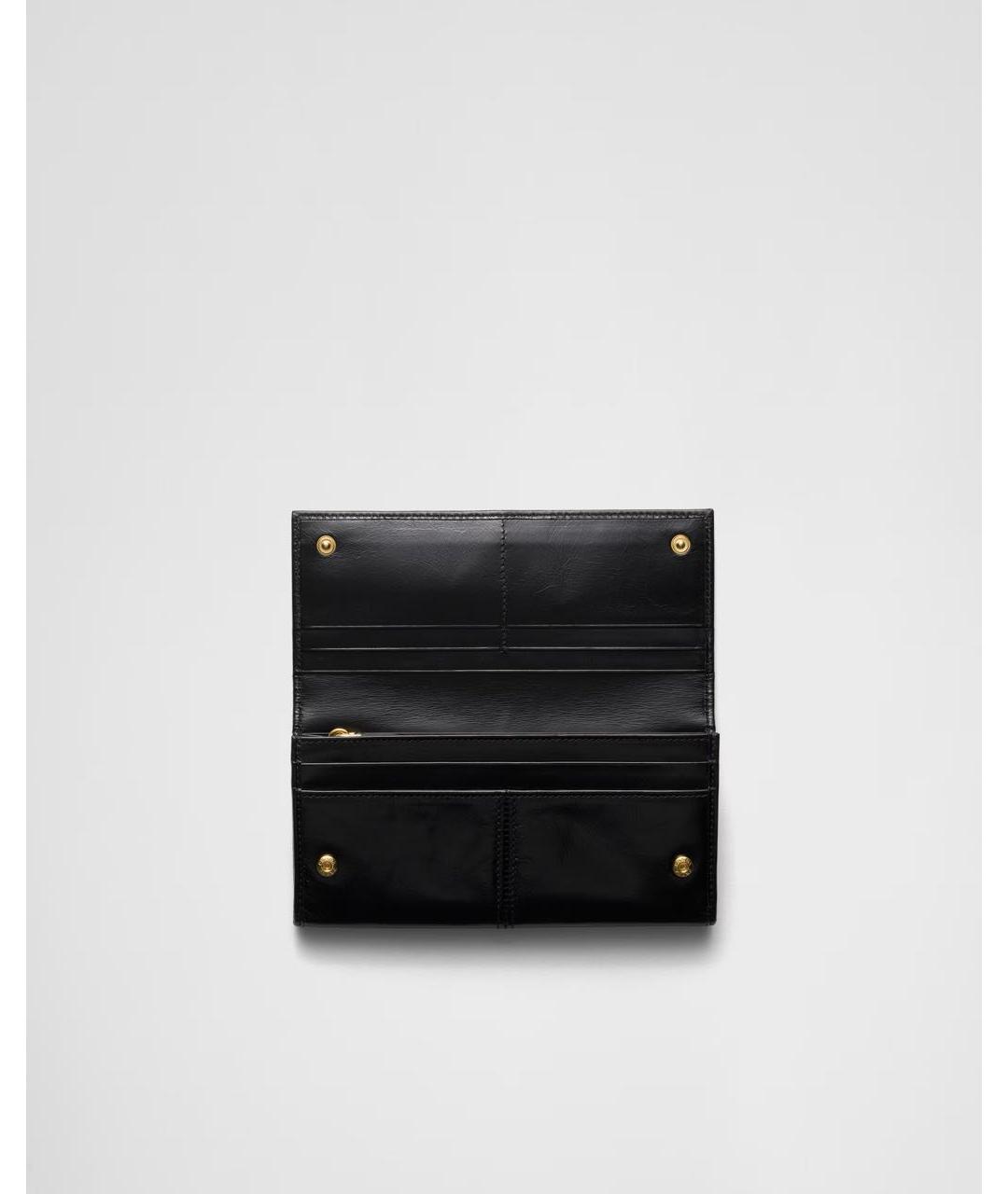 PRADA Черный кожаный кошелек, фото 2