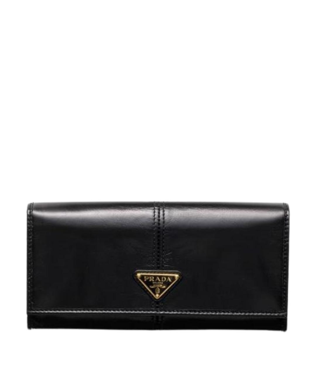 PRADA Черный кожаный кошелек, фото 1