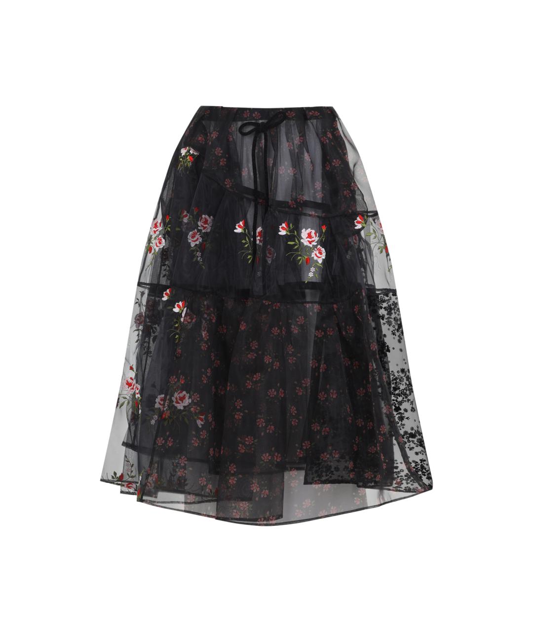 SIMONE ROCHA Черная полиамидовая юбка миди, фото 1