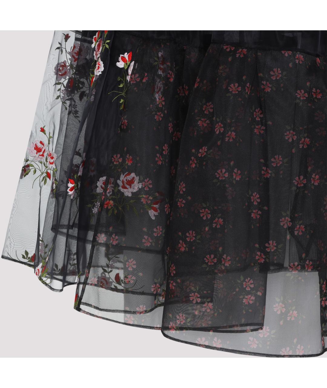 SIMONE ROCHA Черная полиамидовая юбка миди, фото 4