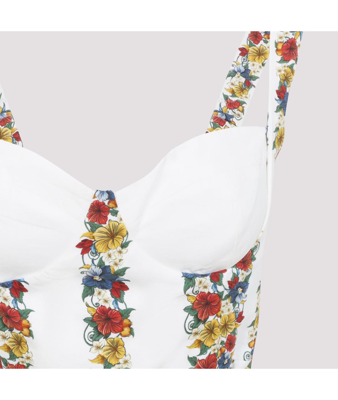 FARM RIO Белое льняное повседневное платье, фото 3