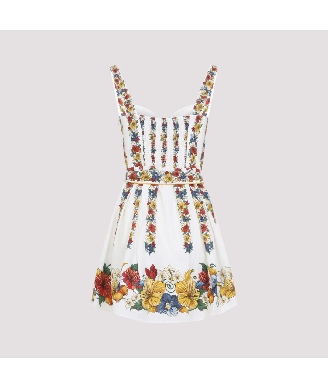 FARM RIO Белое льняное повседневное платье, фото 2