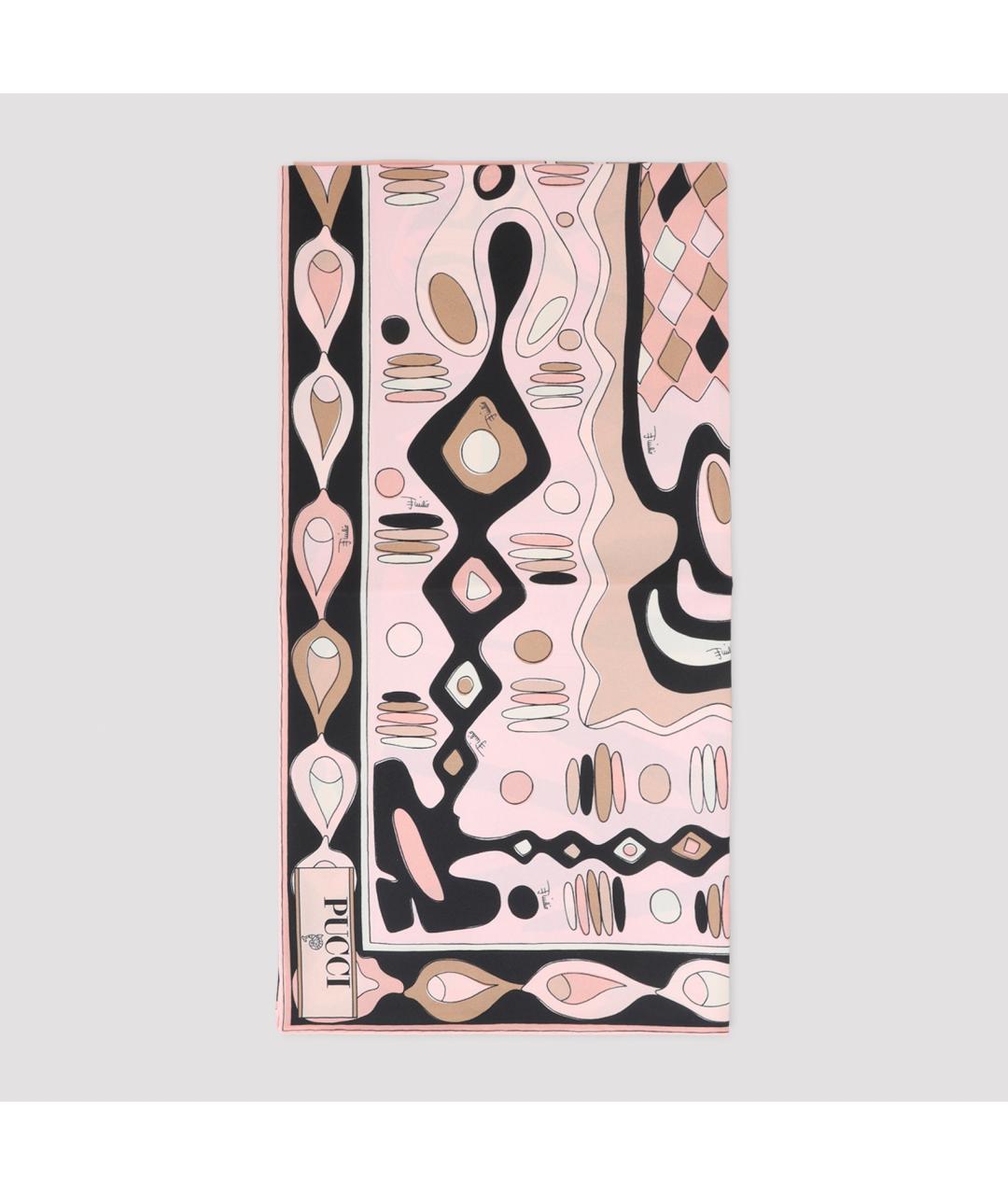 PUCCI Бежевый шелковый шарф, фото 2