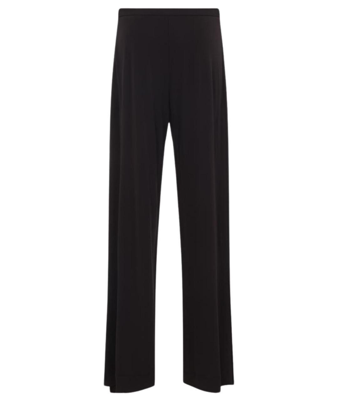 ALBERTA FERRETTI Антрацитовые вискозные прямые брюки, фото 2
