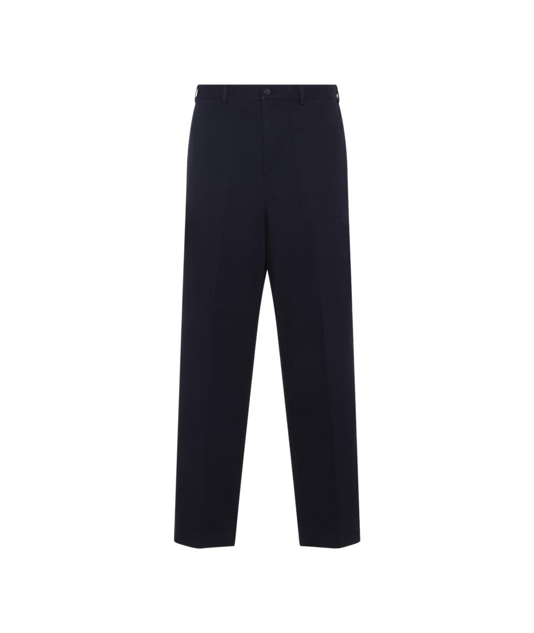 RALPH LAUREN PURPLE LABEL Синие хлопковые повседневные брюки, фото 1