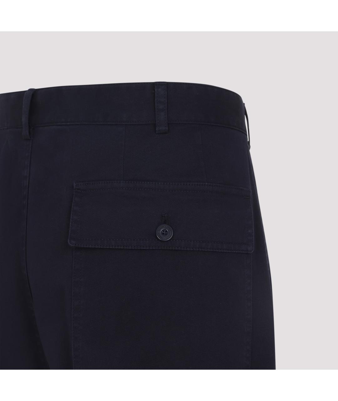 RALPH LAUREN PURPLE LABEL Синие хлопковые повседневные брюки, фото 3