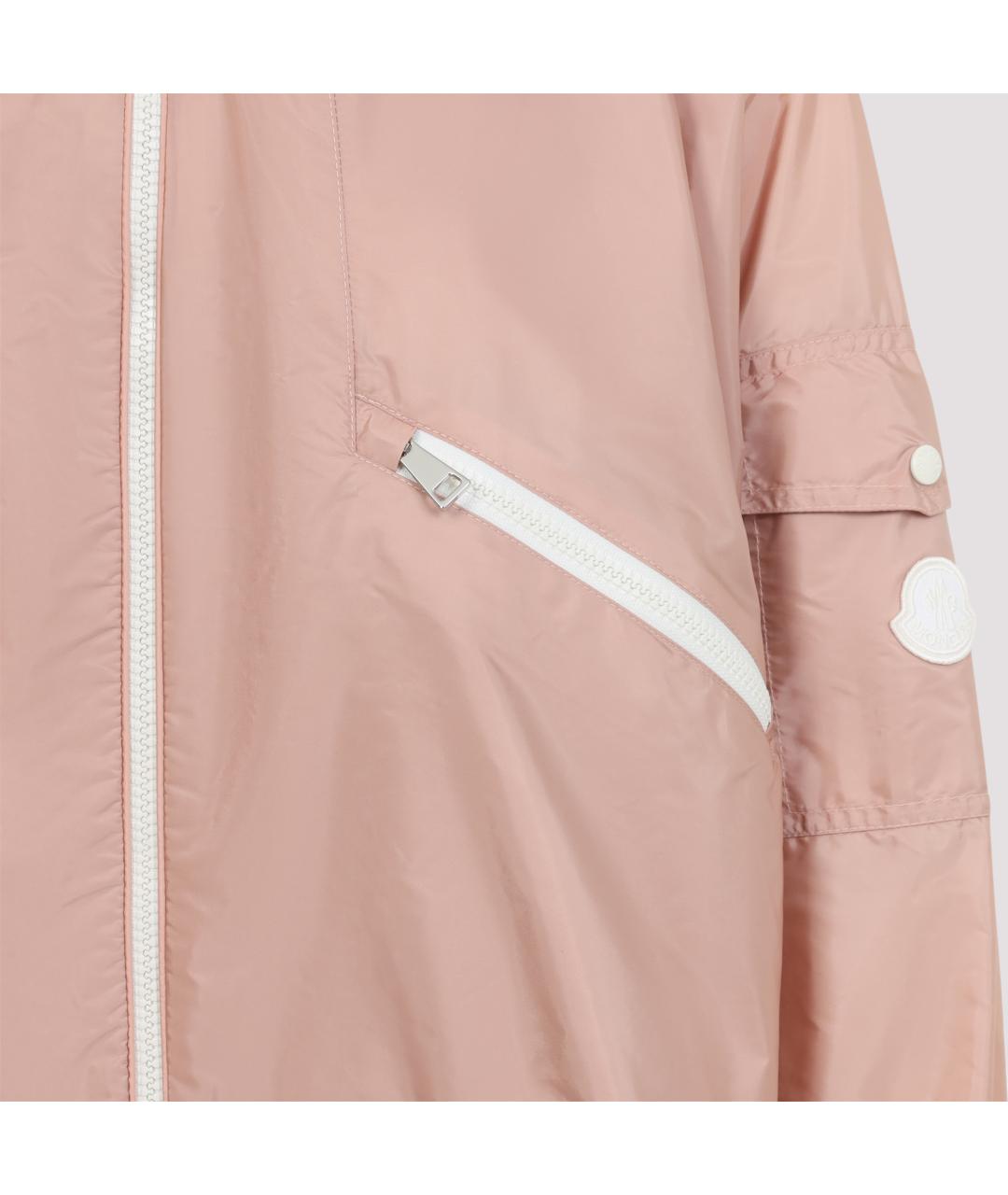 MONCLER Розовая полиамидовая куртка, фото 3