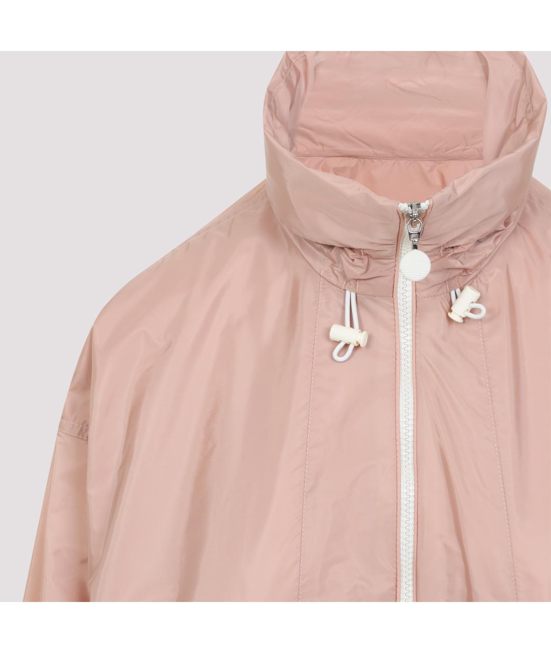 MONCLER Розовая полиамидовая куртка, фото 4