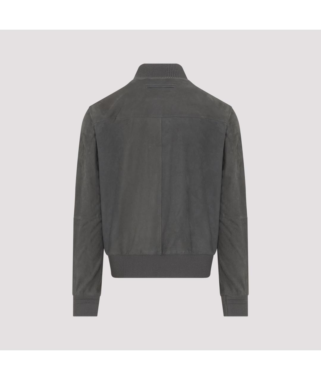 ZEGNA Антрацитовая замшевая куртка, фото 3